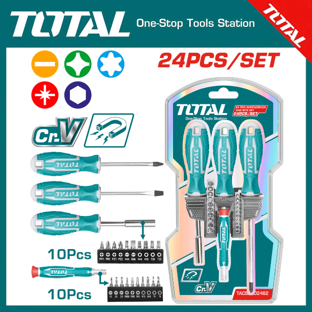 Bộ 24 tua vít Total TACSD302462