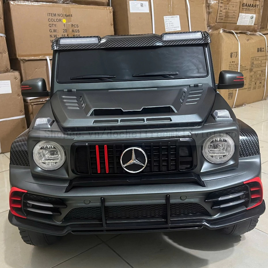 [Hoả Tốc] Ô Tô Điện Mercedes SMT778 G63 6 Bánh 6 Động Cơ, Ghế Da, Bánh Cao Su, Sơn Tĩnh Điện, Ắc Qui