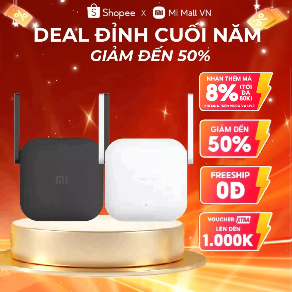 Thiết Bị Kích Sóng Wifi Xiaomi Mi WiFi Range Extender | 2 Ăng-ten | 300Mbps | 16 Thiết Bị Cùng Lúc |