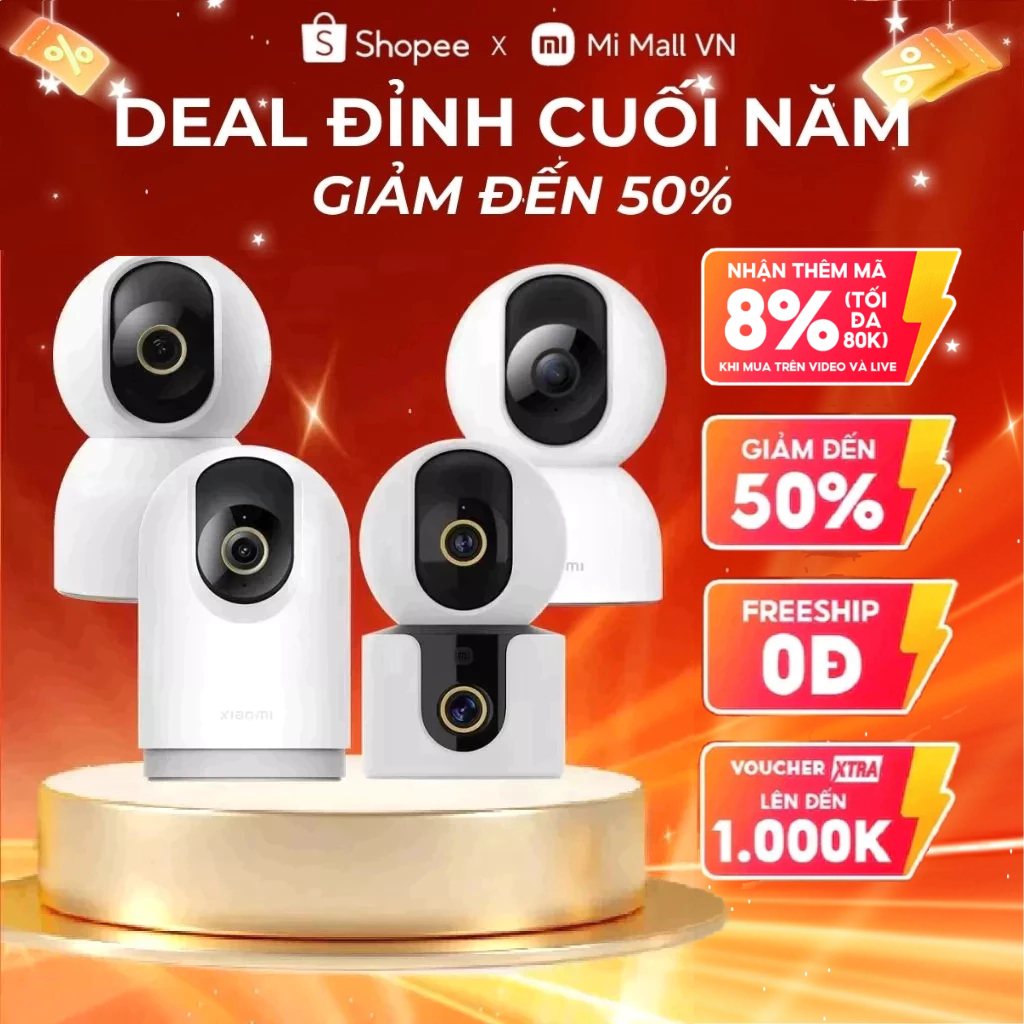 Camera Trong Nhà Xiaomi C301 / C400 / C500 / C701 / C500 Dual - Xoay 360 - AI phát hiện con người, B