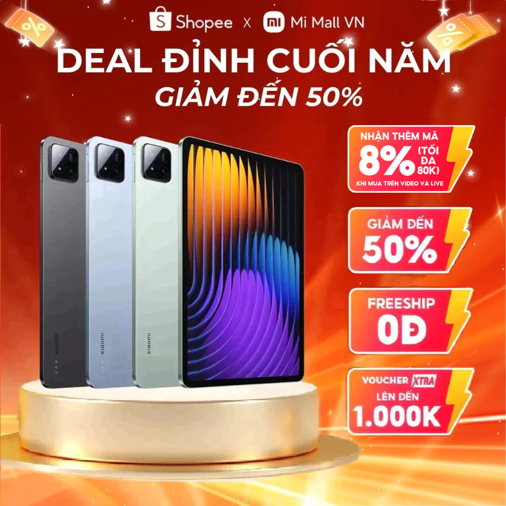 Máy Tính Bảng Xiaomi Pad 7 Pro (8+256GB | 12+512GB) | Màn hình 3.2K 144Hz siêu rõ nét | Chính Hãng |