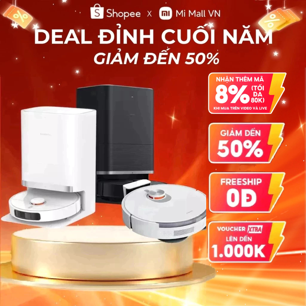 Robot Hút Bụi Lau Nhà 2in1 Xiaomi Robot Vacuum S20+ | X20+ | X20 Pro | X20 Max | Phiên Bản Quốc Tế, 