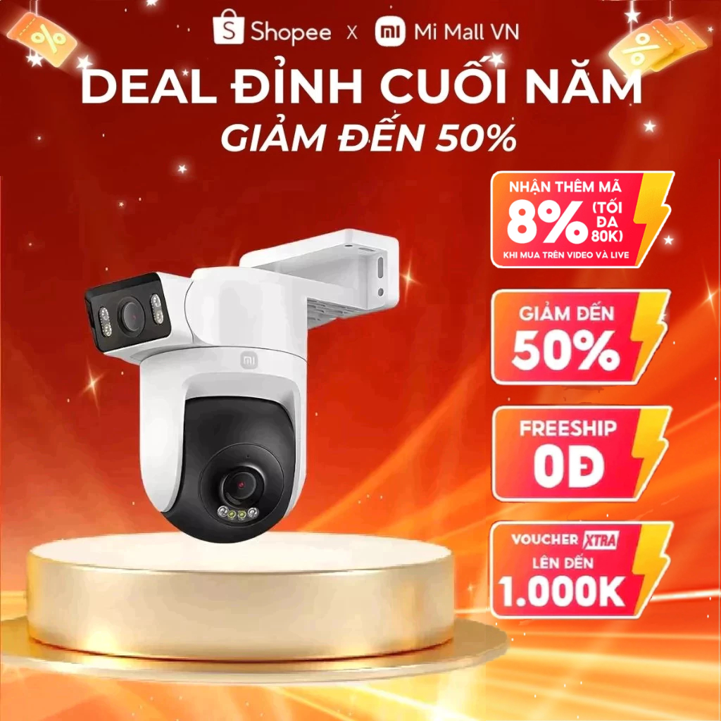 Camera Kép Ngoài Trời Xiaomi Outdoor Camera CW500 Dual EU | 2,5K | 4MP | Ống Kính Kép | Phiên Bản Qu