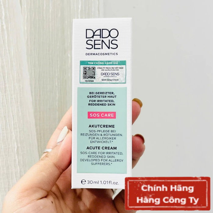 DadoSens Sos Care Acute Cream Kem Dưỡng Cấp Cứu Làn Da Kích Ứng Dadosens