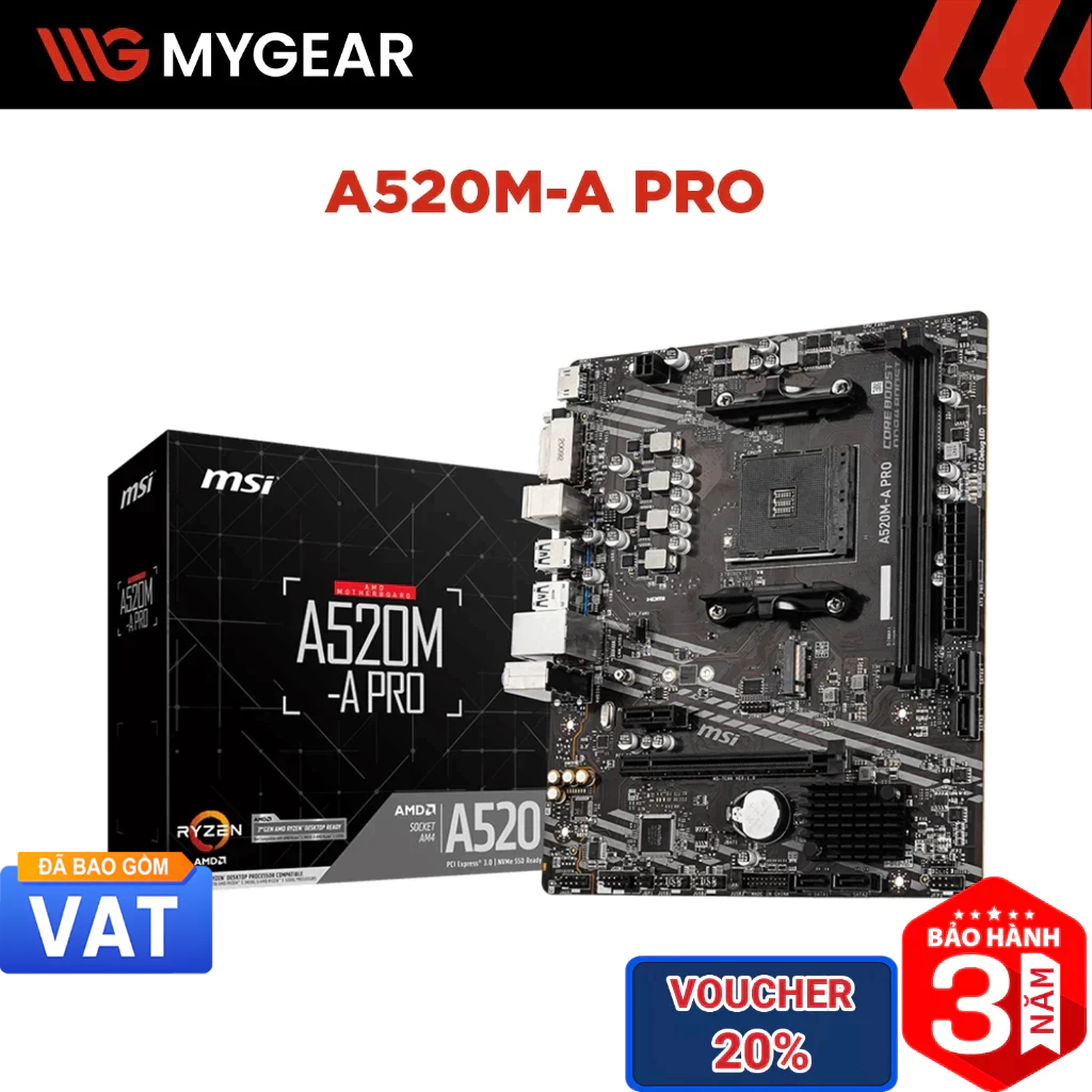 Mainboard MSI A520M-A PRO AMD AM4 DDR4