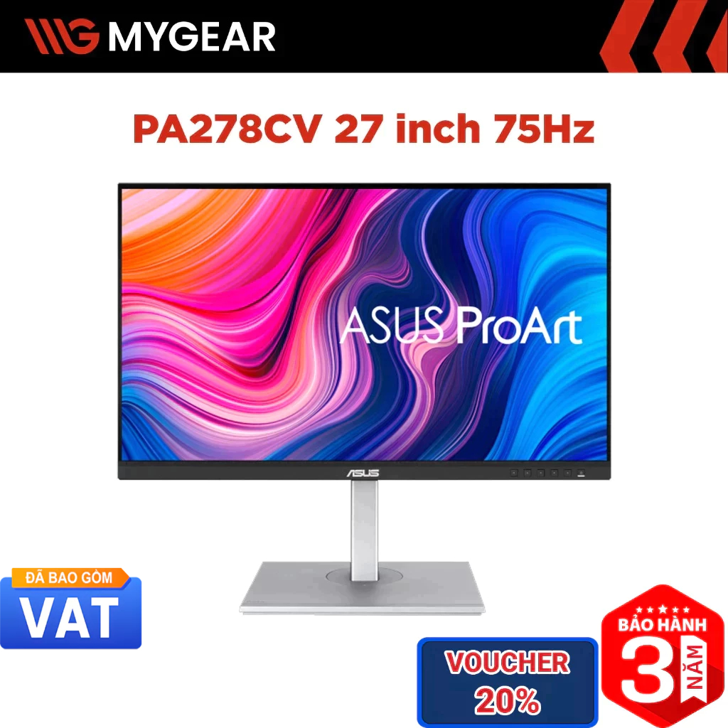 Màn hình Đồ hoạ ASUS ProArt Display PA278CV 27 inch 2K QHD 75Hz 5ms IPS