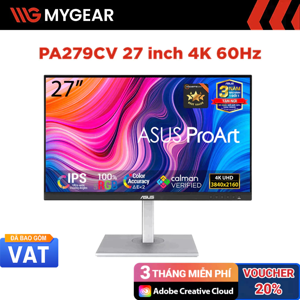 Màn hình đồ họa ASUS ProArt PA279CV 27 inch 4K 60Hz 5ms IPS