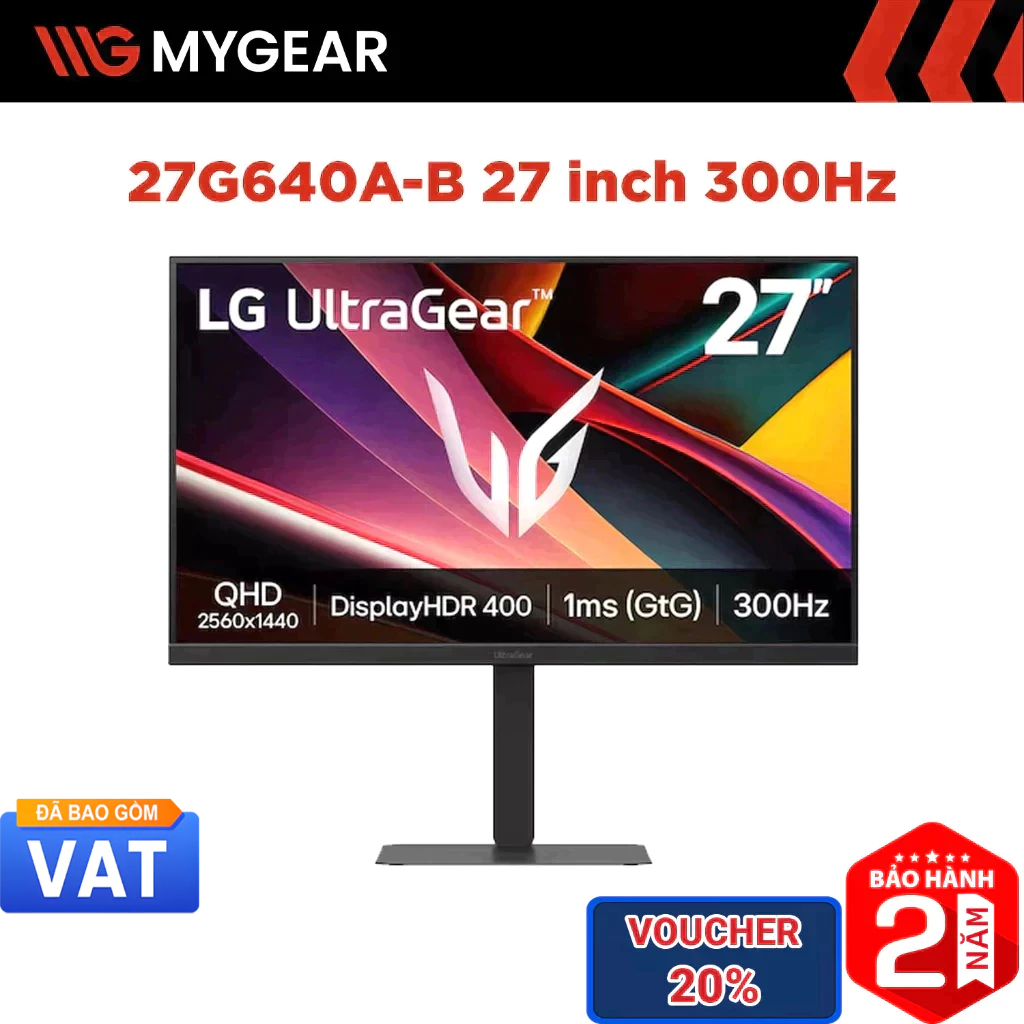Màn hình Gaming LG UltraGear 27G640A-B 27 inch 2K QHD 300Hz 1ms IPS DisplayHDR 400