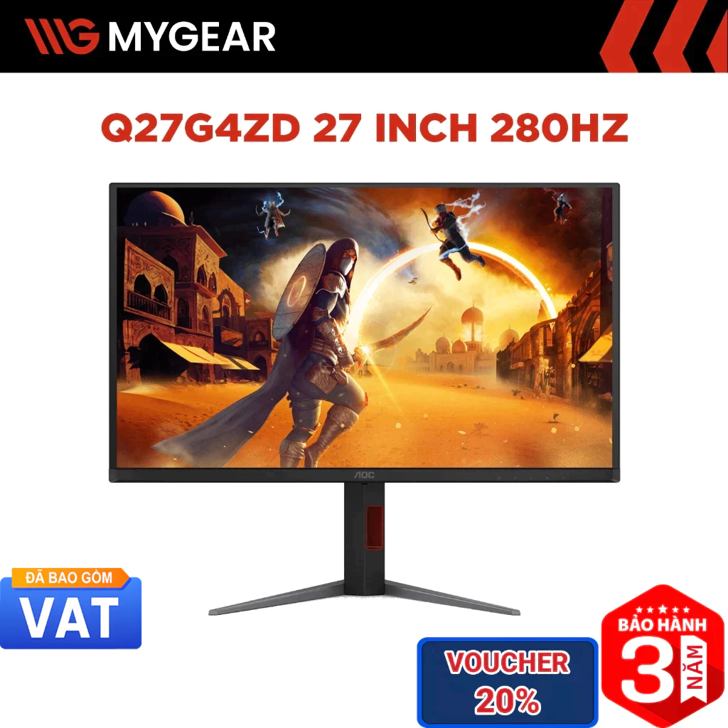 Màn hình Gaming AOC Q27G4ZD QD-OLED 27 inch 280Hz 0.03ms 2K QHD
