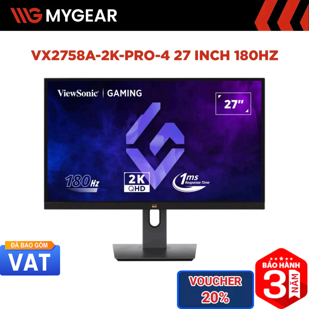 Màn hình Gaming ViewSonic VX2758A-2K-PRO-4 27 Inch 2K IPS 180Hz - New Chính Hãng