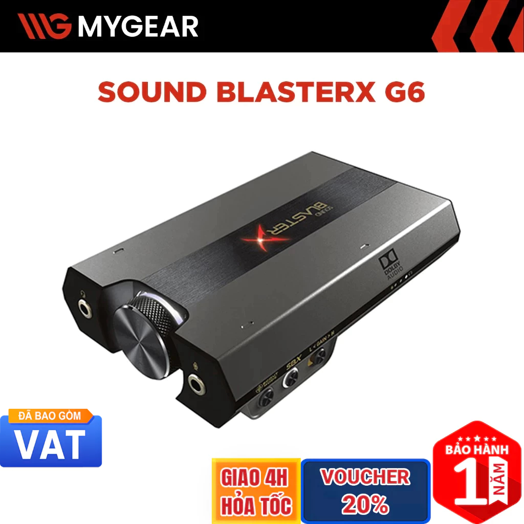Sound BlasterX G6 DAC/Amp Gaming Creative 7.1 USB Hi-Res 32bit/384kHz