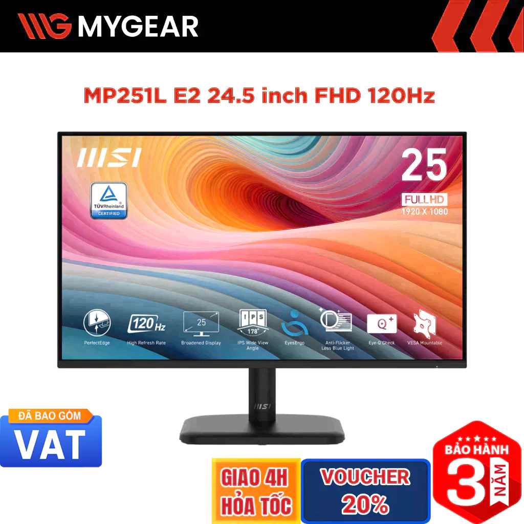 Màn hình MSI PRO MP251L E2 25 inch FHD 120Hz 1ms IPS