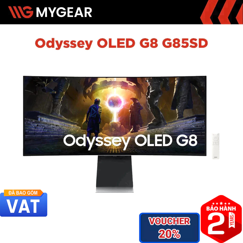 Màn hình Gaming Samsung Odyssey OLED G8 G85SD 34 inch Ultra WQHD 175Hz 0.03ms OLED