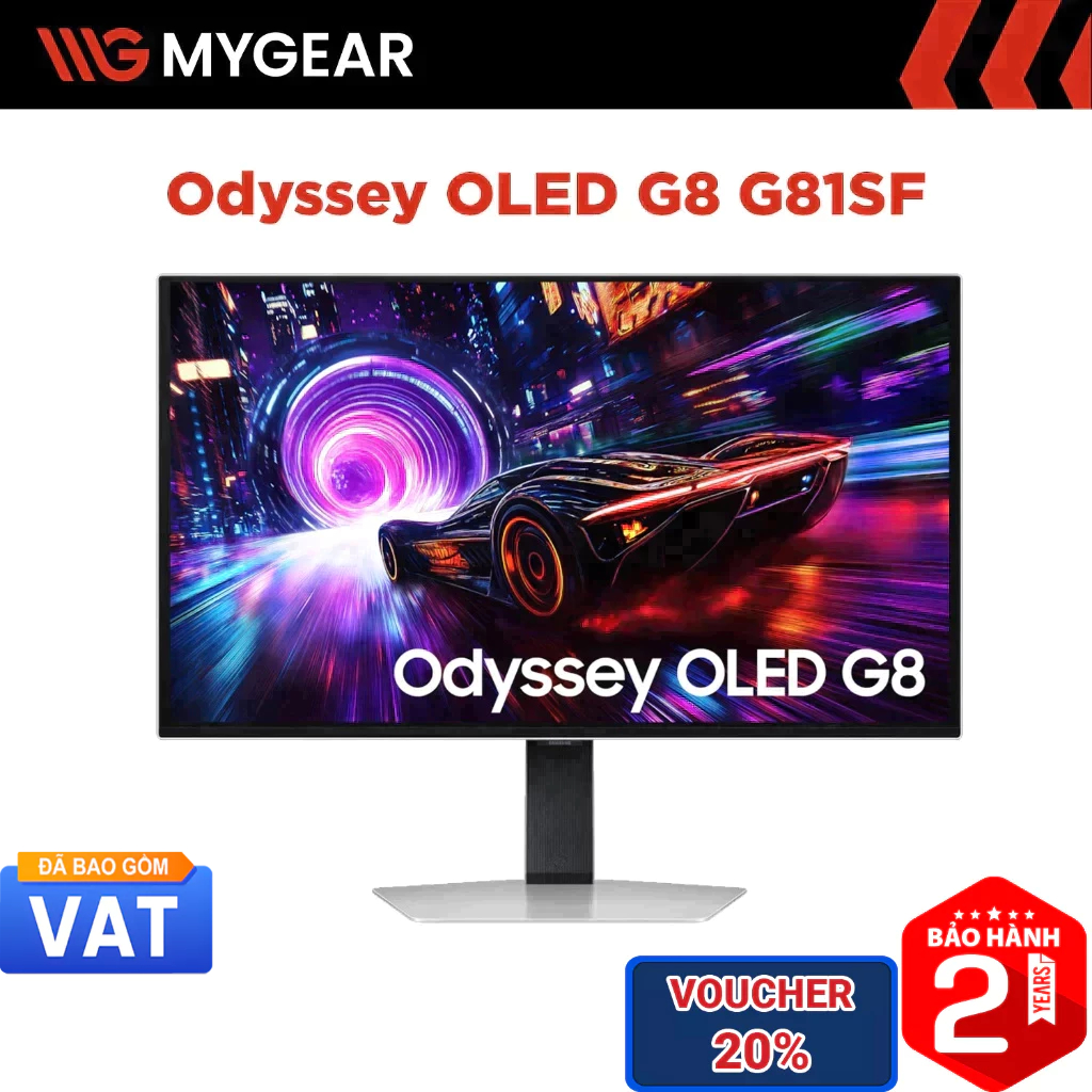 Màn hình Gaming Samsung Odyssey OLED G8 G81SF LS32FG812SEXXV 32 inch 4K UHD 240Hz 0.03ms QD-OLED