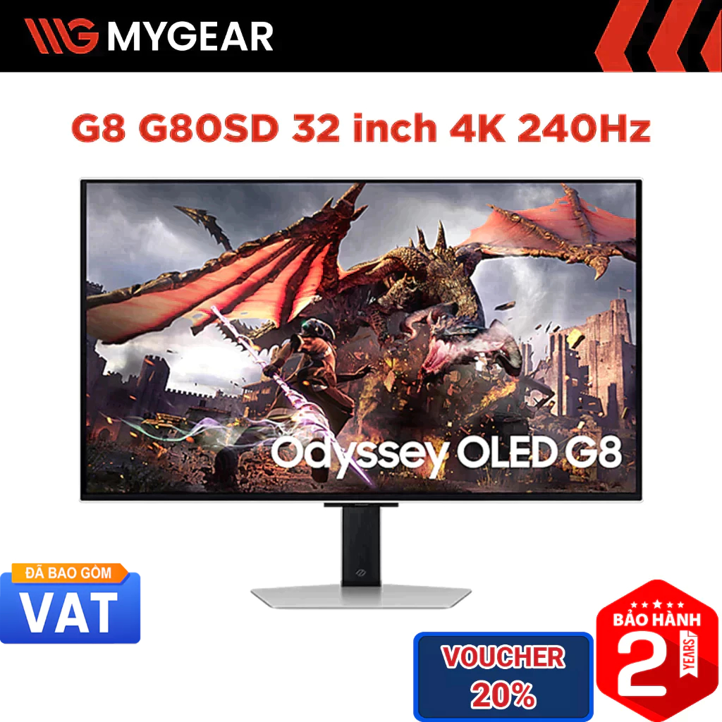 Màn hình Gaming Samsung Odyssey OLED G8 G80SD LS32DG802SEXXV 32 inch 4K 240Hz 0.03ms OLED