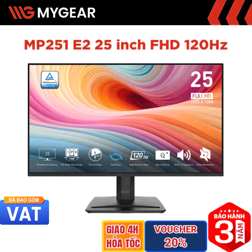 Màn hình MSI PRO MP251 E2 25 inch FHD 120Hz 1ms IPS