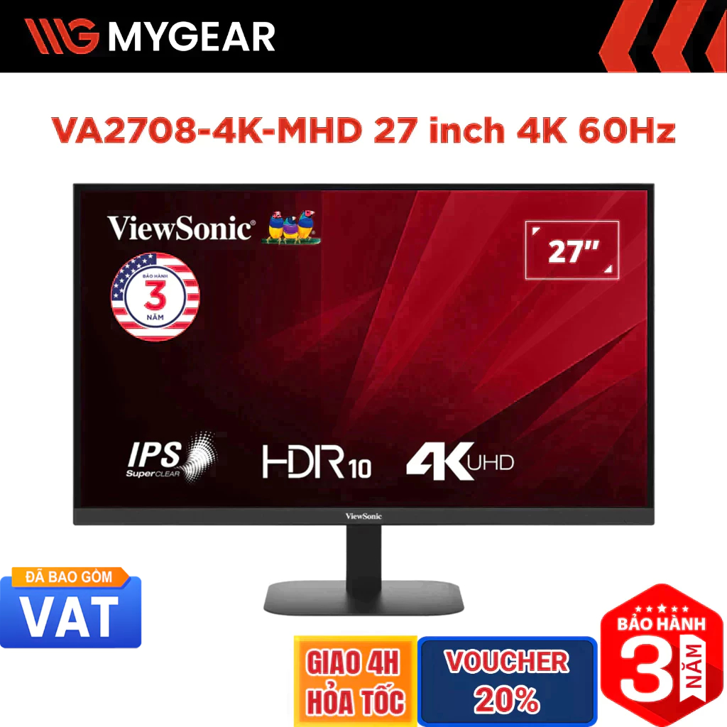 Màn hình ViewSonic VA2708-4K-MHD 27 inch 4K 60Hz 4ms IPS