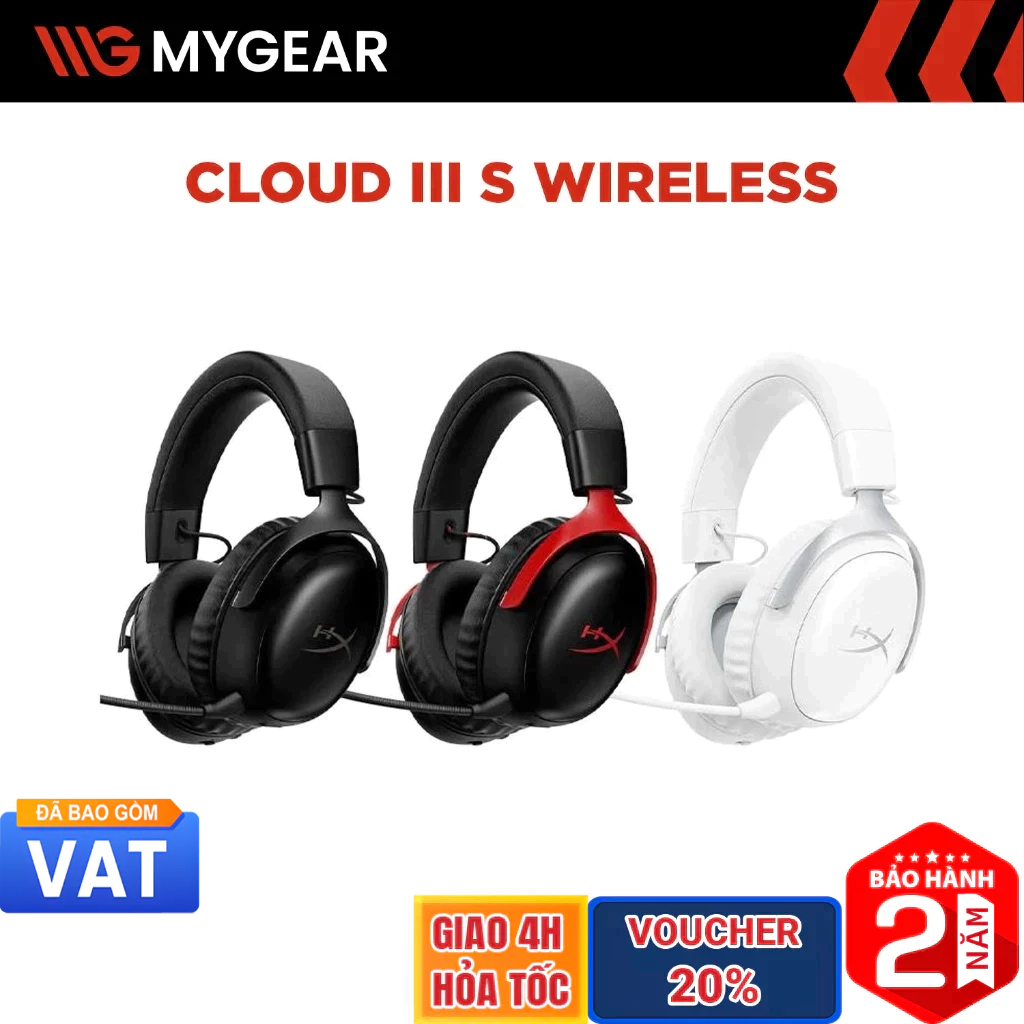 Tai nghe Gaming Over-Ear HyperX Cloud III S Wireless