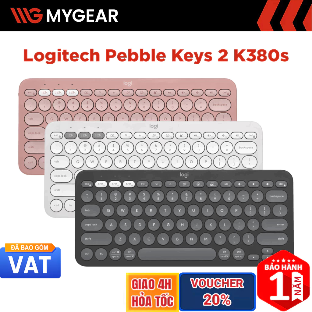 Bàn phím Logitech Pebble Keys 2 K380s