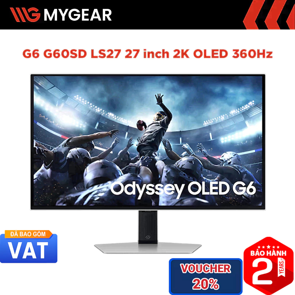 Màn hình Gaming Samsung Odyssey OLED G6 G60SD LS27DG602SEXXV 27 inch 2K OLED 360Hz 0.03ms
