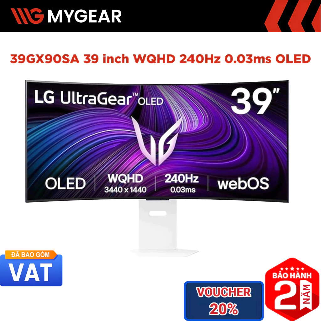 Màn hình Gaming LG 39GX90SA-W 39 inch WQHD 240Hz 0.03ms OLED