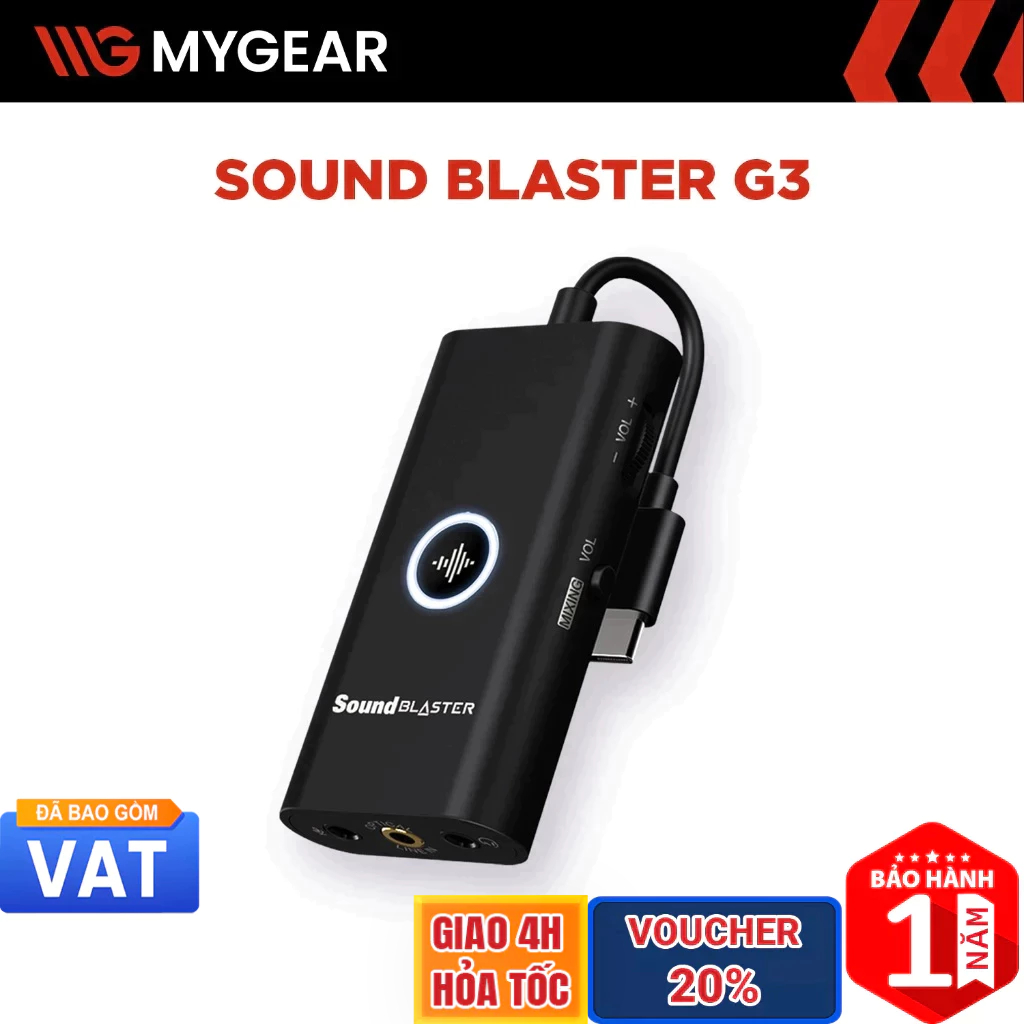 Sound Blaster G3 Portable USB-C DAC/Amp Gaming