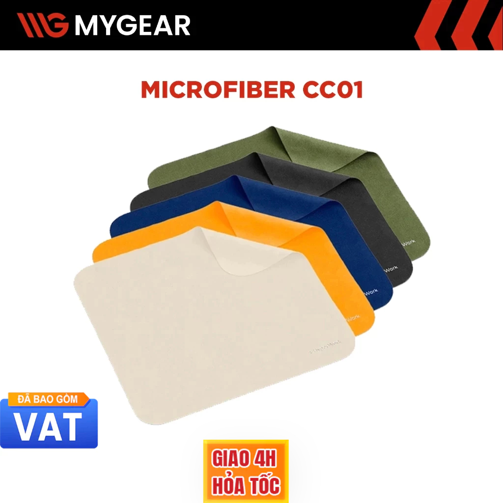 Bộ 5 khăn lau Microfiber HyperWork CC01 cao cấp 200 x 200 mm 240GSM