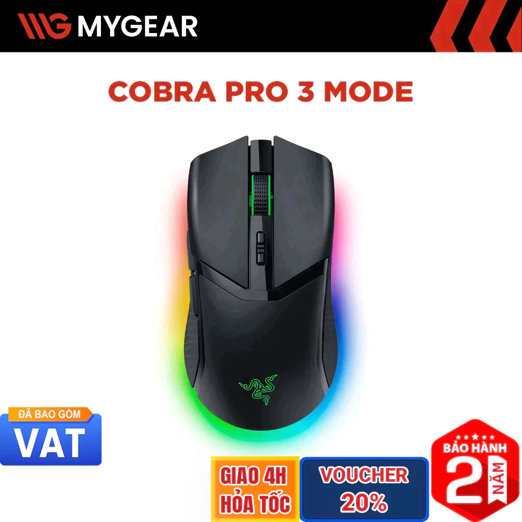 Chuột Gaming Không Dây Razer Cobra Pro RGB 8000Hz