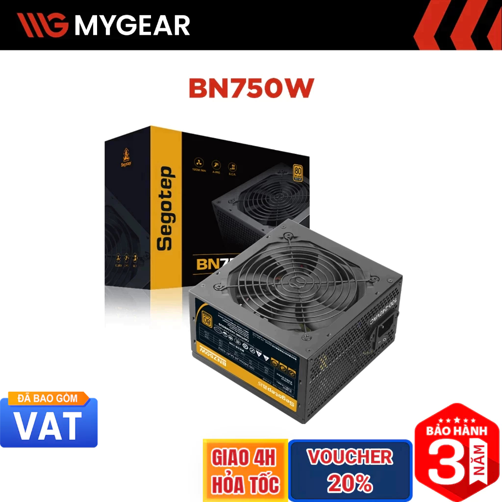 Nguồn máy tính Segotep BN750W 750W 80 Plus Bronze PCIe 5.0