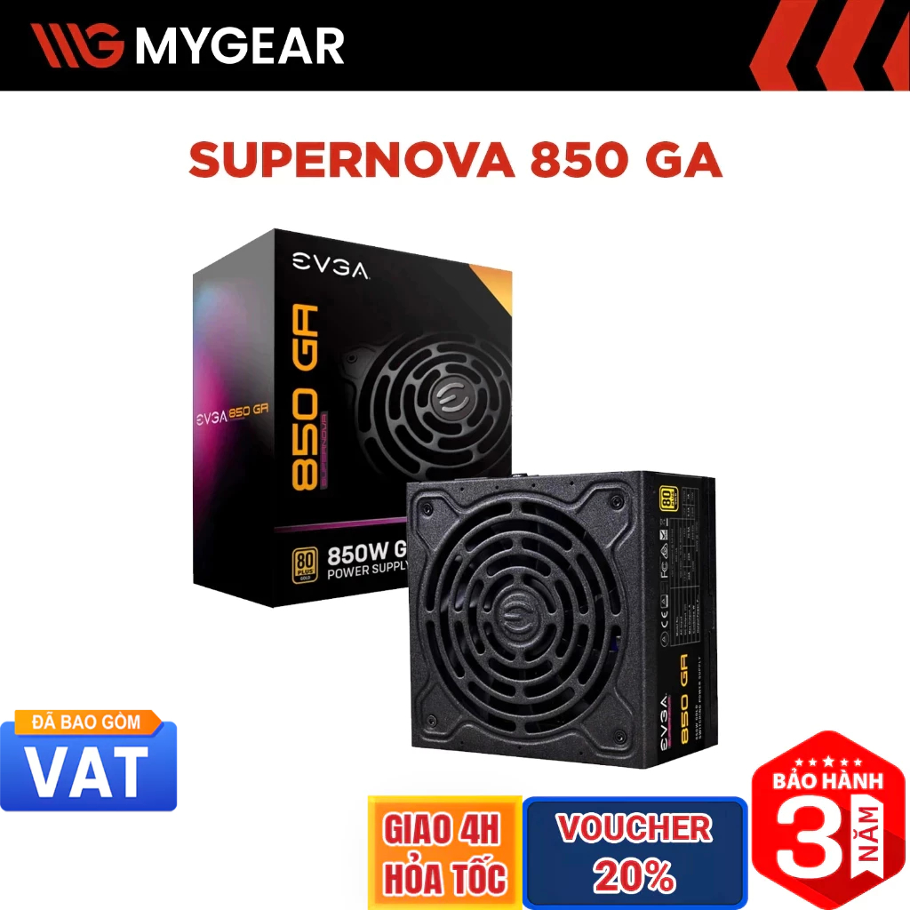 Nguồn máy tính EVGA SuperNOVA 850 GA 850W 80 Plus Gold