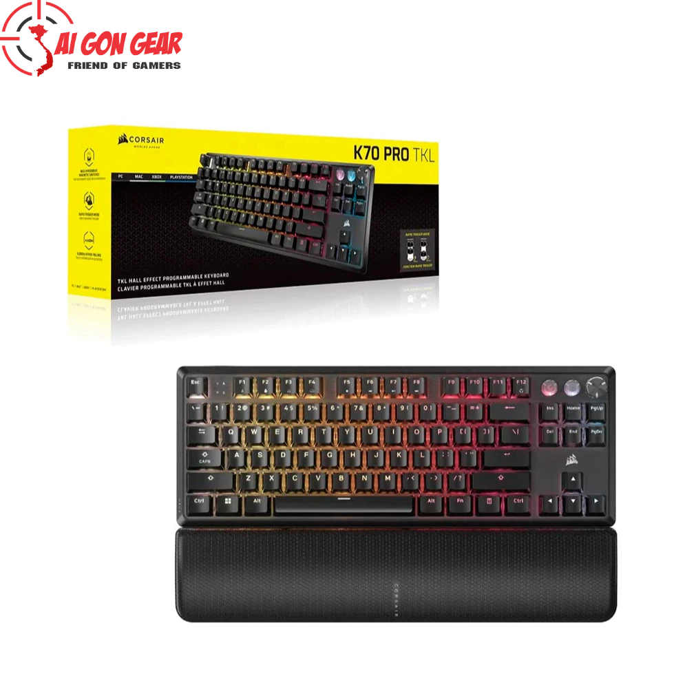 Bàn phím Corsair K70 PRO TKL-MGX-(Black/White) RGB