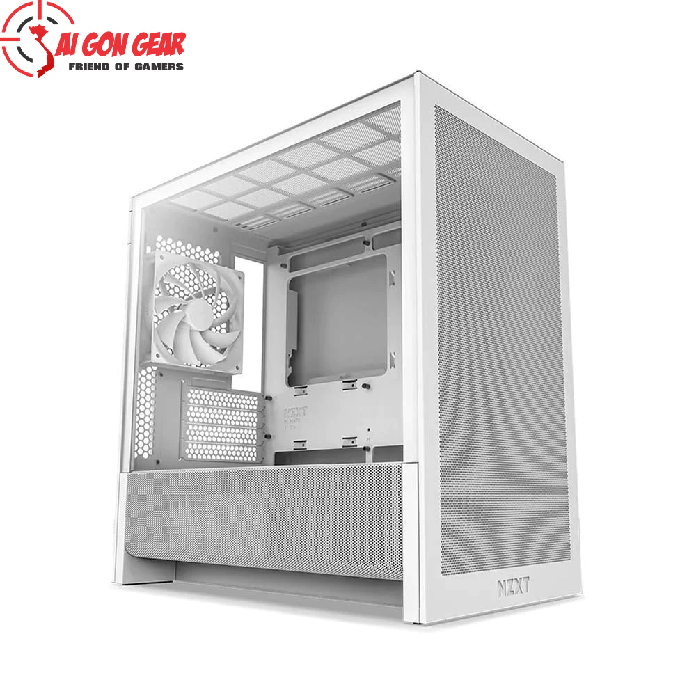 Vỏ Case NZXT H3 Flow All White/Black M-ATX (CC-H31FW-01)