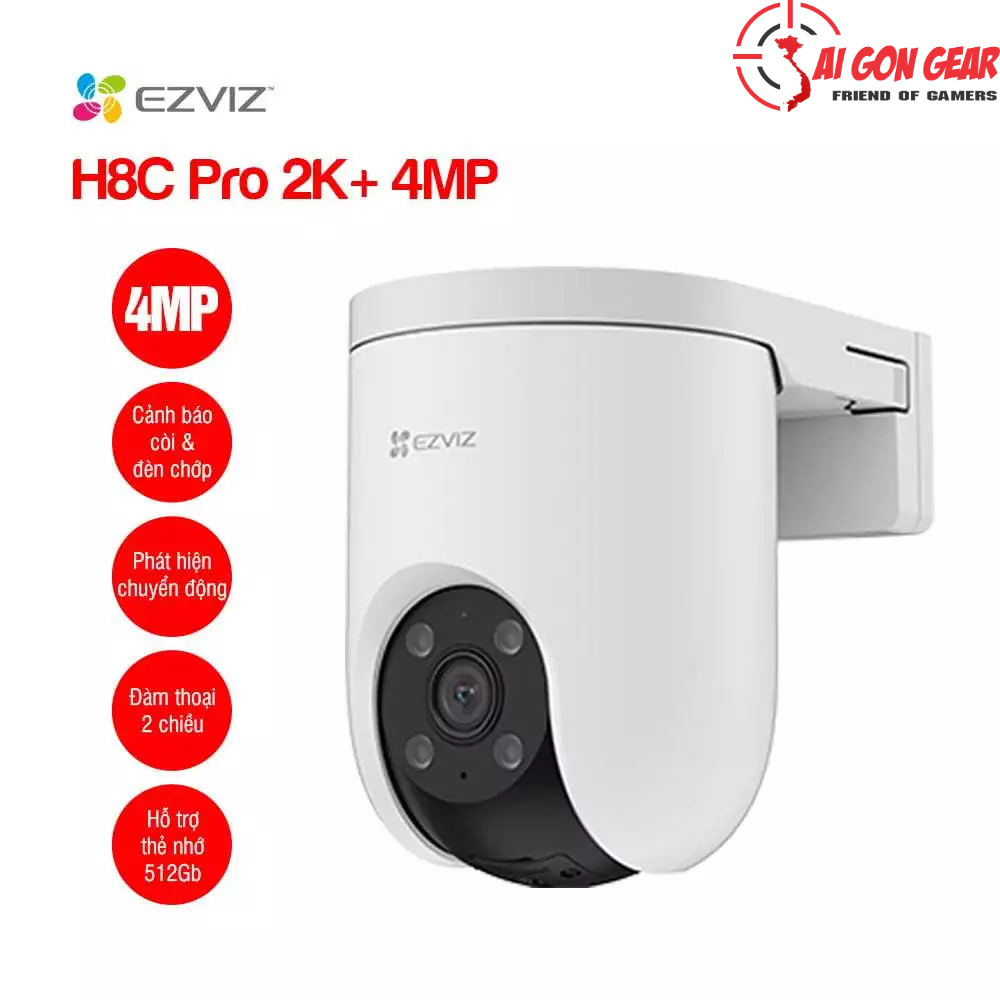 Camera Ezviz H8C Pro 2K+ (4MP/ NGOÀI TRỜI/ FULL COLOR)