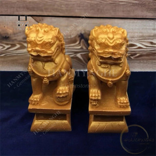 Cặp kỳ lân bột đá cao 17 cm HANMYNGHE
