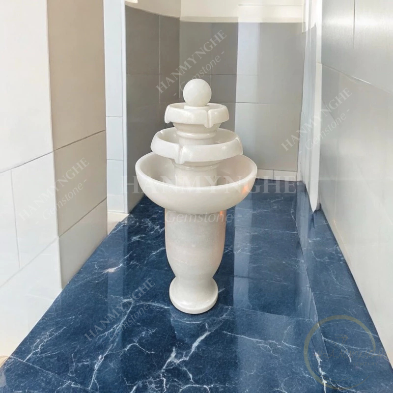 Thác nước phong thuỷ phong thuỷ luân đá tự nhiên nguyên khối cao 1 m HANMYNGHE