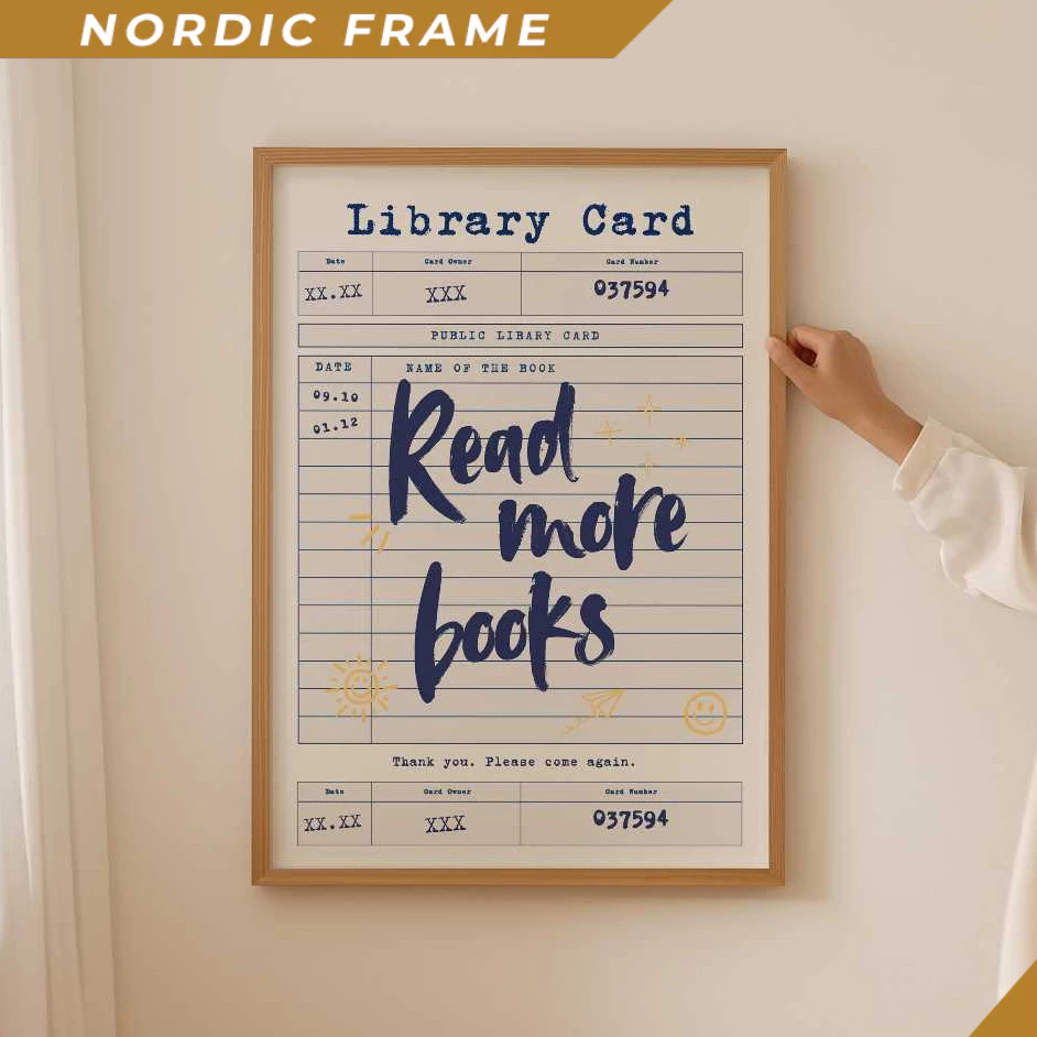Tranh treo tường, Book club Poster, Preppy Guest check Print for book lover gift, Aesthetic book noo