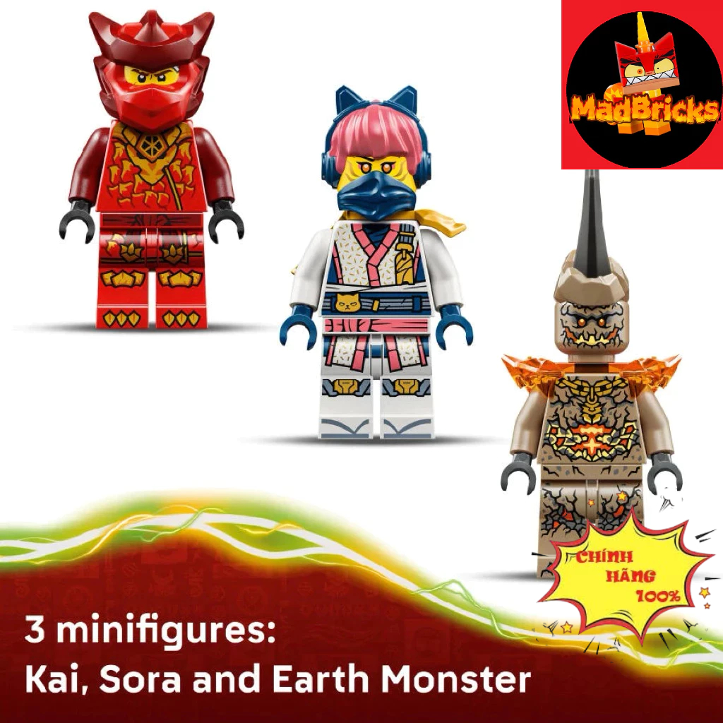 (HÀNG HOT 2026 ) Kai's Dragon Mech Battle Pack - NINJAGO - LEGO 71851 TÁCH LẺ MINI