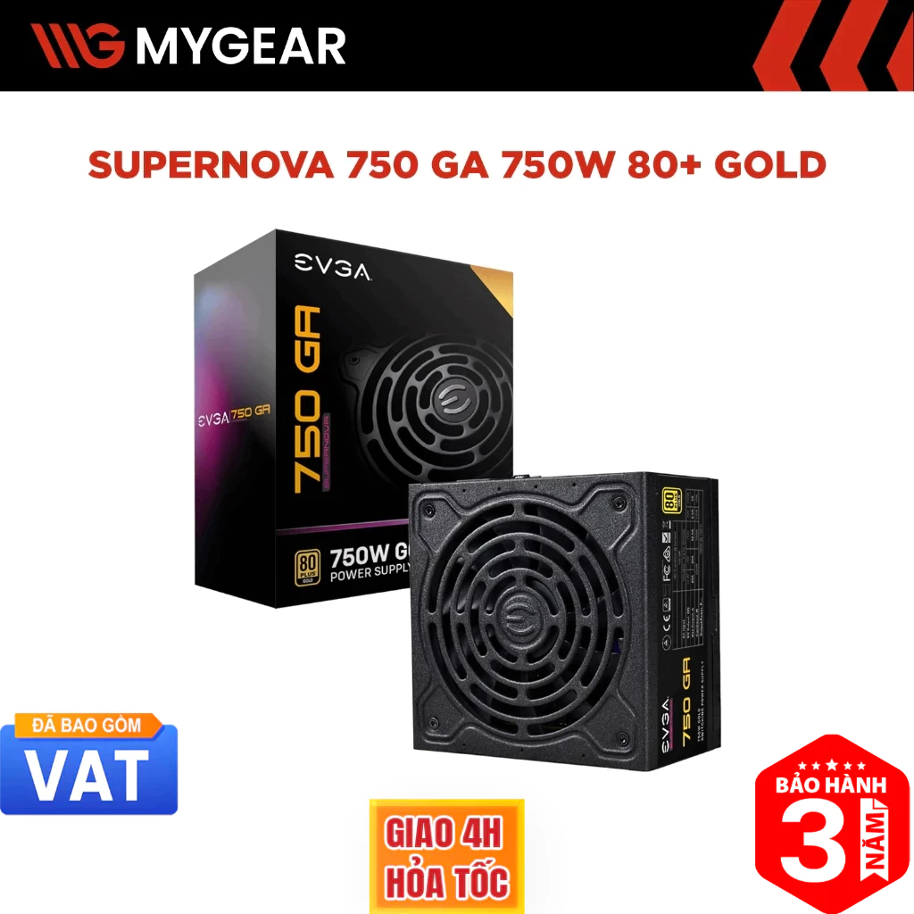 Nguồn máy tính EVGA SuperNOVA 750 GA 750W 80 Plus Gold