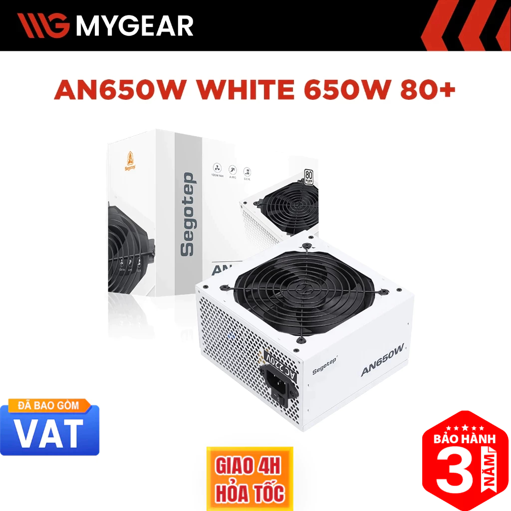 Nguồn máy tính Segotep SG-750AE AN650W White 650W 80 Plus