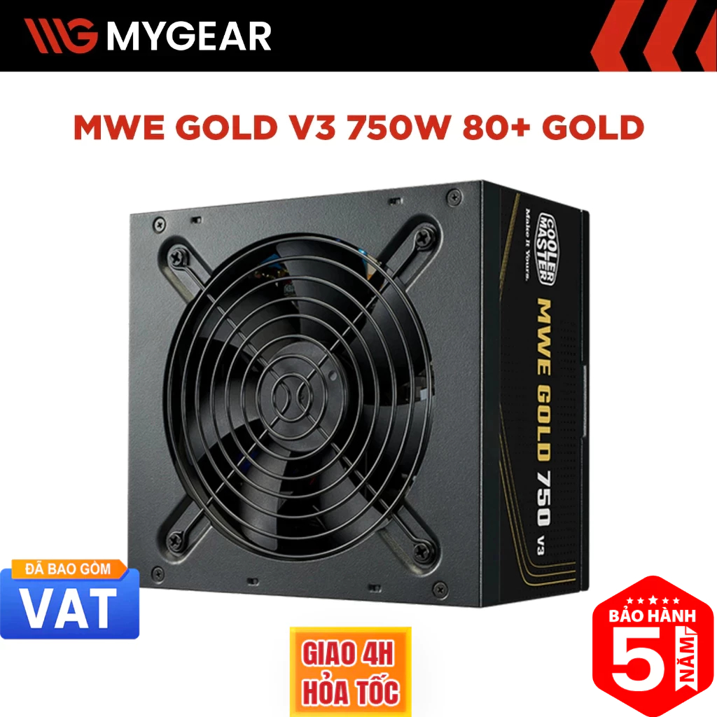 Nguồn máy tính Cooler Master MWE Gold V3 ATX 3.1 750W 80 Plus Gold