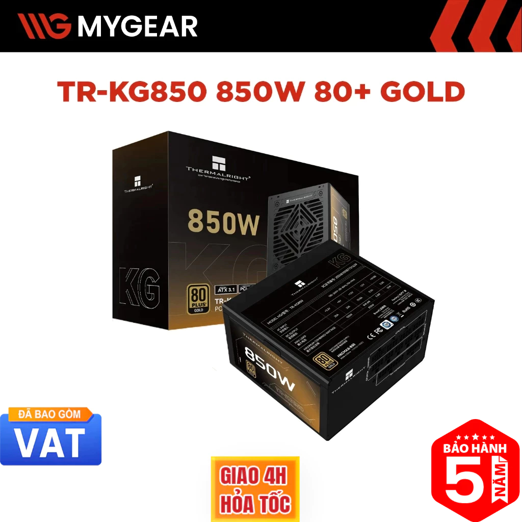Nguồn máy tính Thermalright TR-KG850 850W 80 Plus Gold