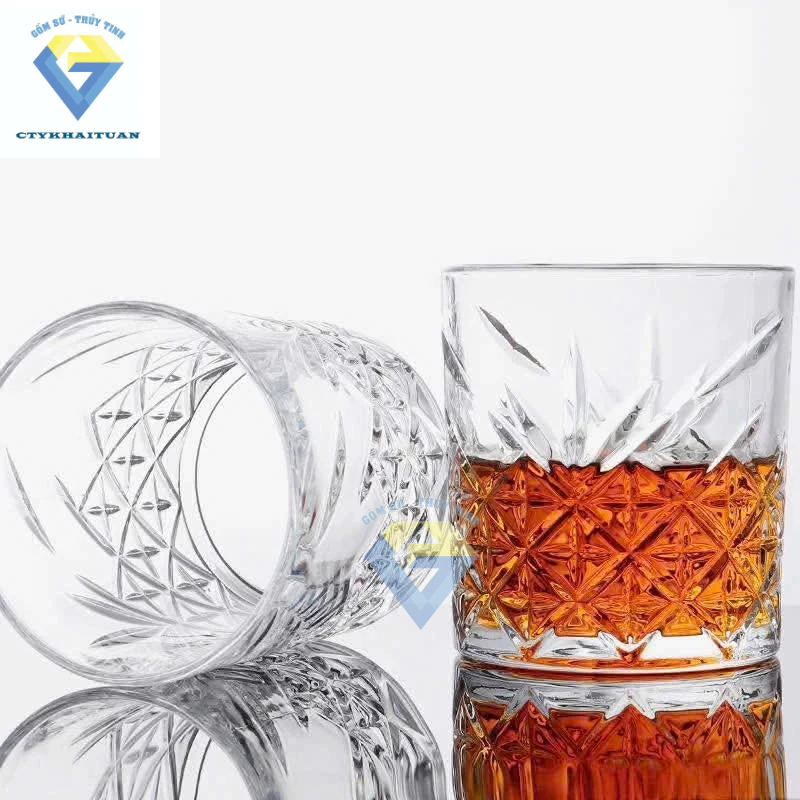 Bộ 12 ly thủy tinh 350ml / ly uống bia , ly uống whisky 350ml , ly Whisky Diamonds DM347-4