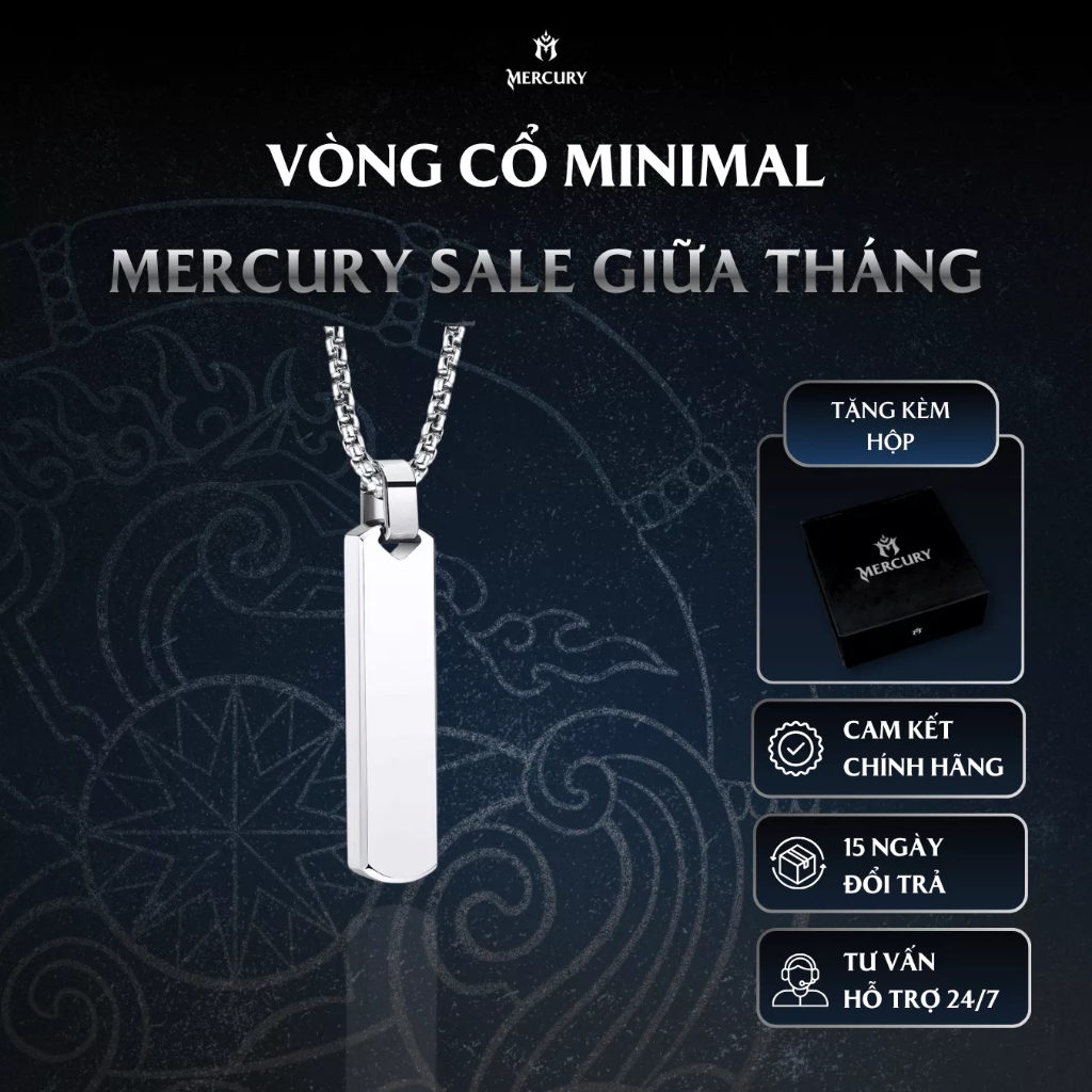 Vòng cổ nam/nữ Mercury Minimal - Trang sức, phụ kiện thời trang Unisex - Thiết kế basic
