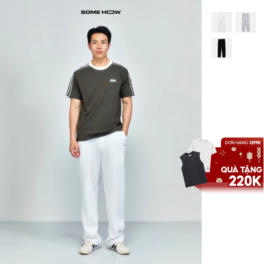 [New8] Quần Dài Nam Relaxed Pique Caro Zipper, Chất Vải  Pique CVC Thoải Mái,  QD0024, SOMEHOW