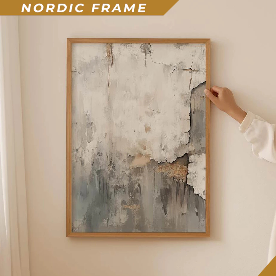 Tranh treo tường, Abstract Wabi Sabi Art- Japandi Wall Art, Abstract Art Print, Extra Large Wall Art