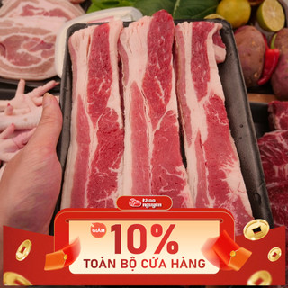 [Hỏa tốc 4h HN] Ba chỉ bò Canada cắt nướng (BBQ/ set nướng/ camping) - Thảo Nguyên Food - Khay 500g