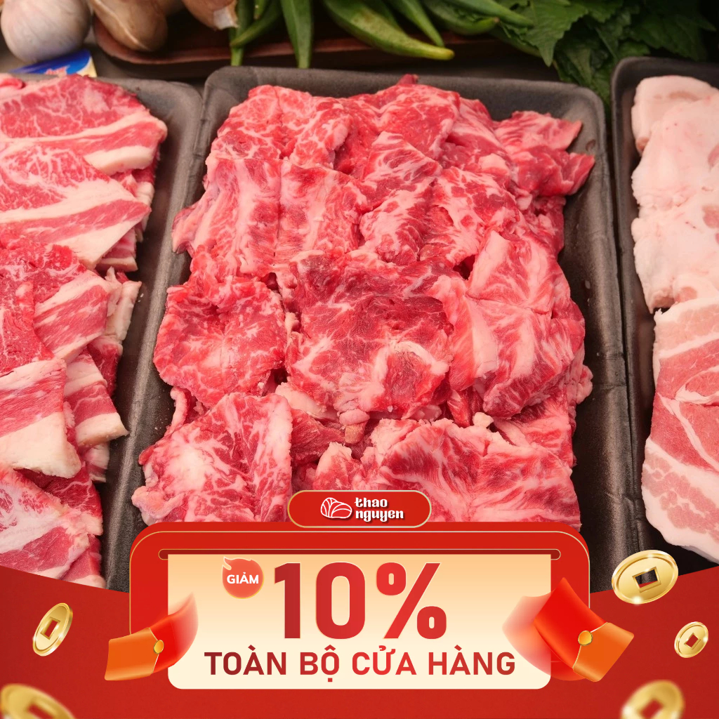 [Hỏa tốc 4h HN] Dẻ sườn hoàng đế Mỹ (nướng BBQ/ sốt vang/ bò hầm dưa) - Thảo Nguyên Food - Khay 500g