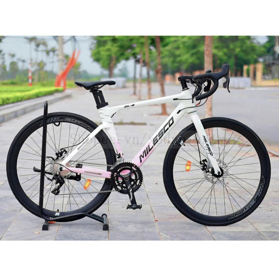 [Hoả Tốc] Xe Đạp Road MILESCO GLS Khung Nhôm Gen 3, Trục Rỗng, Cối Nổ ,Tay Đề Lắc, Bộ Đề Sensah Igni