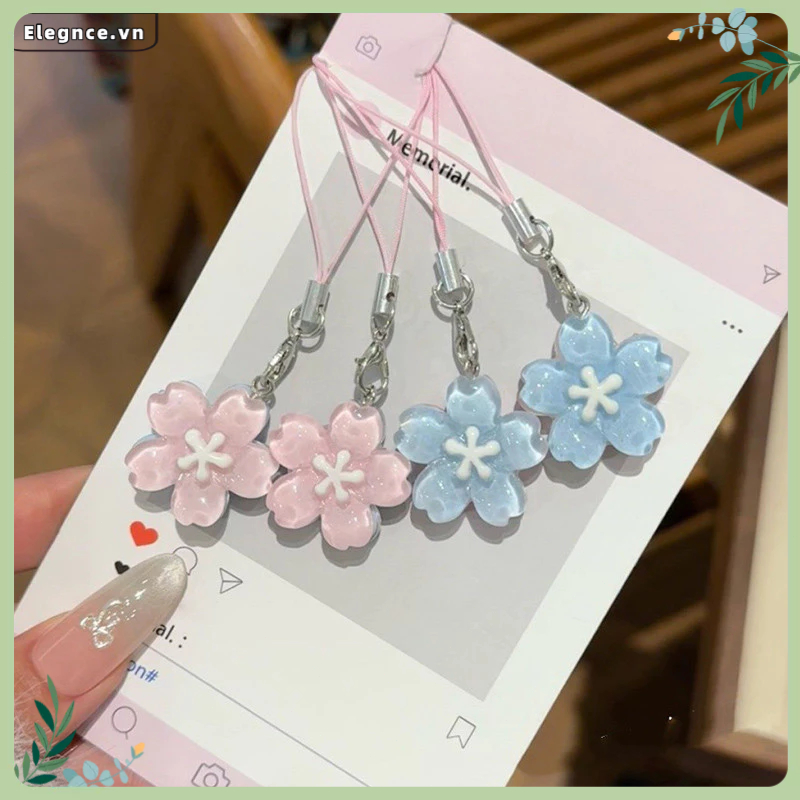 【Elevn】Trái tim cô gái thạch hoa anh đào điện thoại mặt dây chuyền dễ thương hộp đựng tai nghe đa năng dây đeo | BigBuy360 - bigbuy360.vn