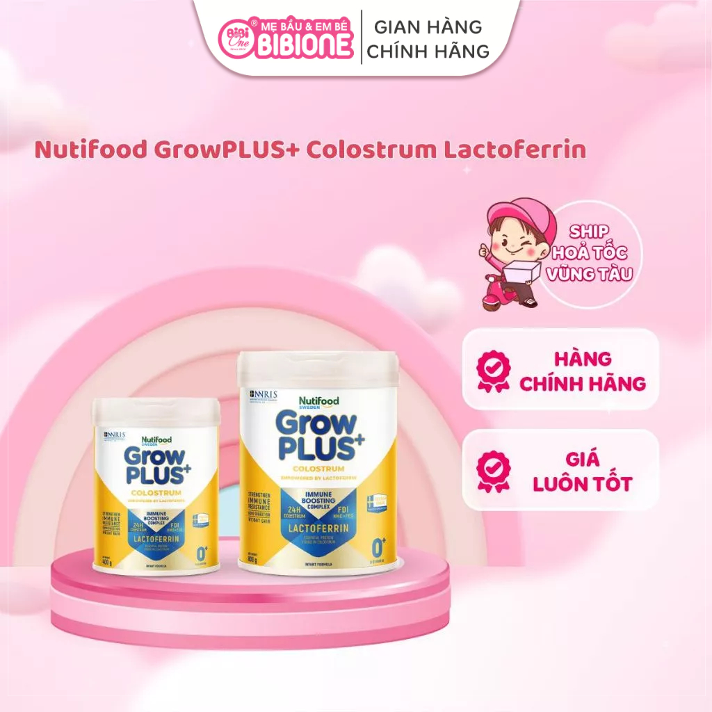 Sữa bột Nutifood Sweden GrowPLUS+ Colostrum Lactoferrin 800g